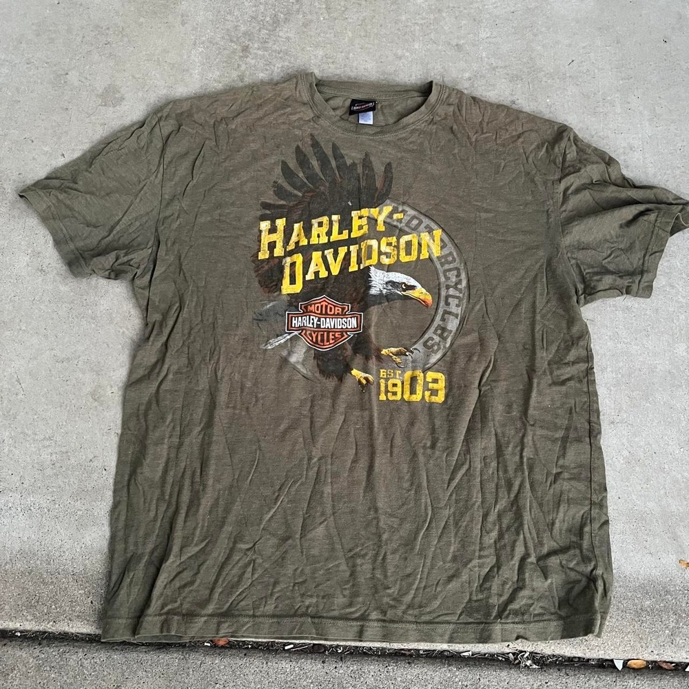 1990s Harley Davidson Graphic AOP shirt size XXL